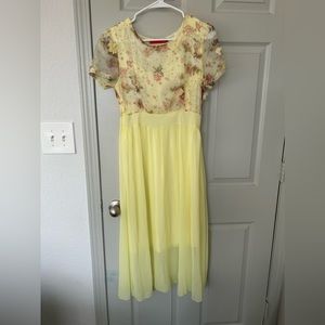 Yellow Floral Dress size Medium